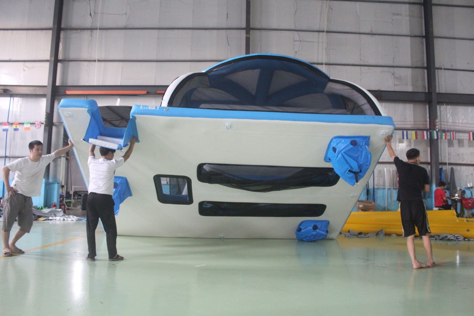 Надувная палатка на воду  4,8*3,4*2,5 м