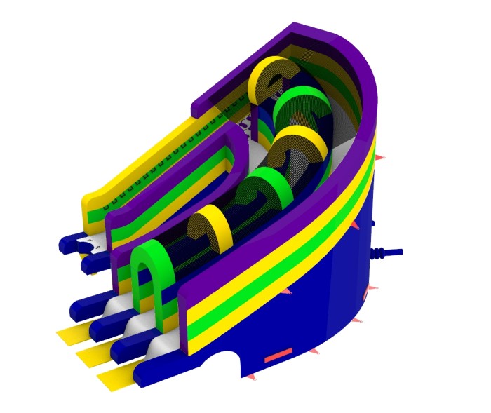 Надувной аквапарк "Яркий" 33*33*7,9 м