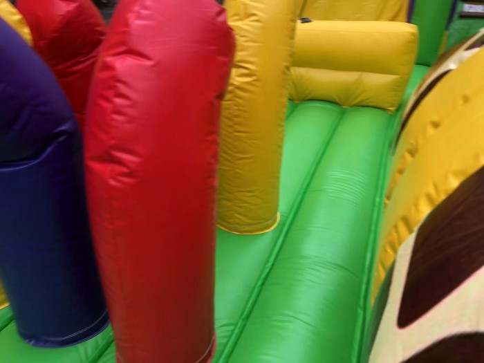 Надувной батут с горкой "Джунгли" 16,5*11*9,3 м