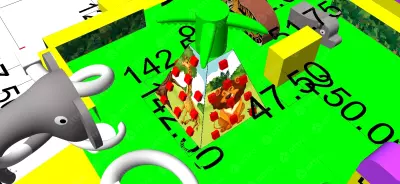 Надувной батут с горкой "Джунгли" 16,5*11*9,3 м