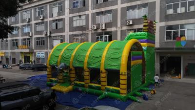 Надувной батут с горкой "Джунгли" 16,5*11*9,3 м
