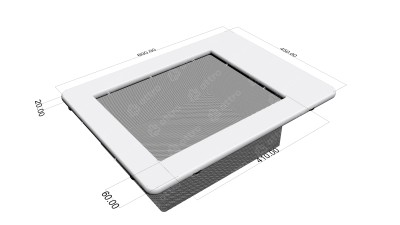 Надувной плавающий бассейн 6*4,5*0,2 м