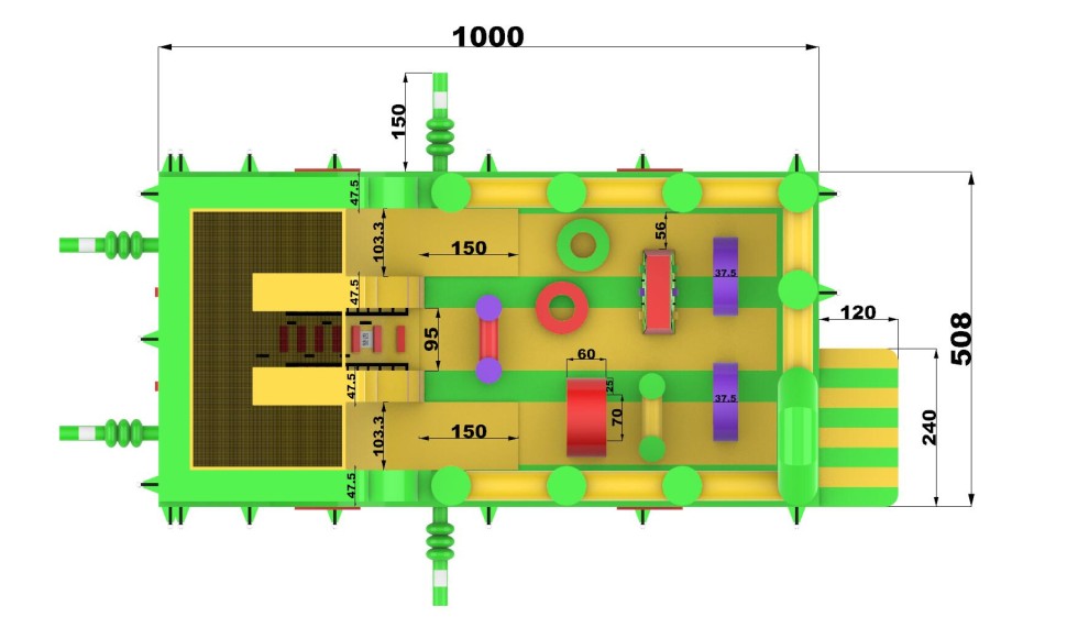 Надувной батут «Джуманджи»  10*5*3,1 м 