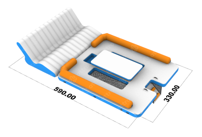Надувная зона отдыха с шезлонгом 5,9*3,23*1 м 