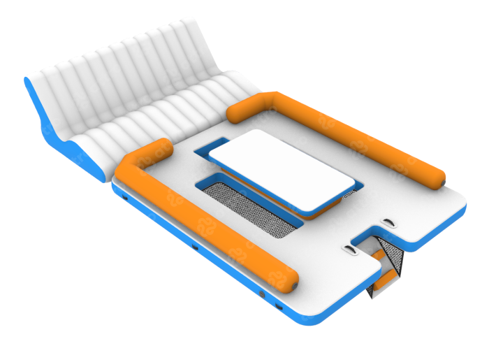 Надувная зона отдыха с шезлонгом 5,9*3,23*1 м 