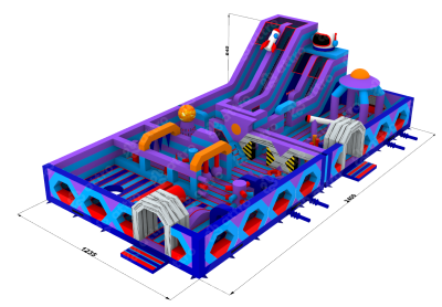Надувной парк "Космонавт" 24*12*6,4 м 