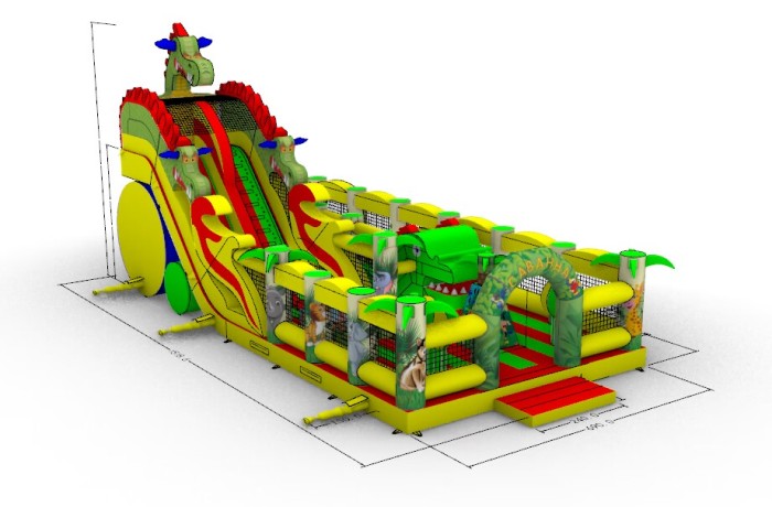 Надувной батут "Саванна" 14*7*7,5 м