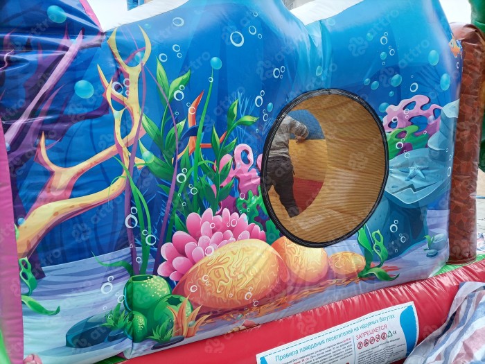 Надувной батут "Подводный мир" 19*9*8 м