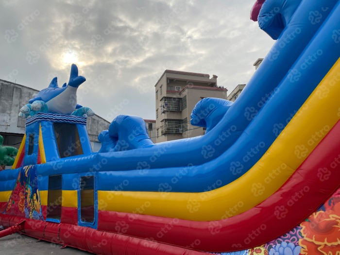 Надувной батут "Подводный мир" 19*9*8 м