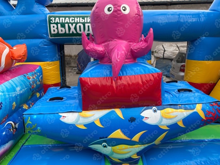 Надувной батут "Подводный мир" 19*9*8 м