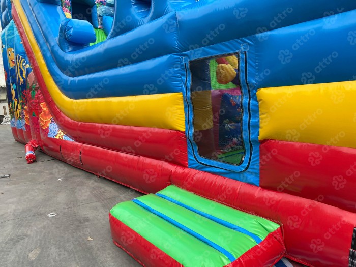 Надувной батут "Подводный мир" 19*9*8 м