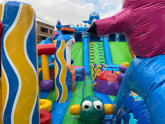 Надувной батут "Подводный мир" 19*9*8 м