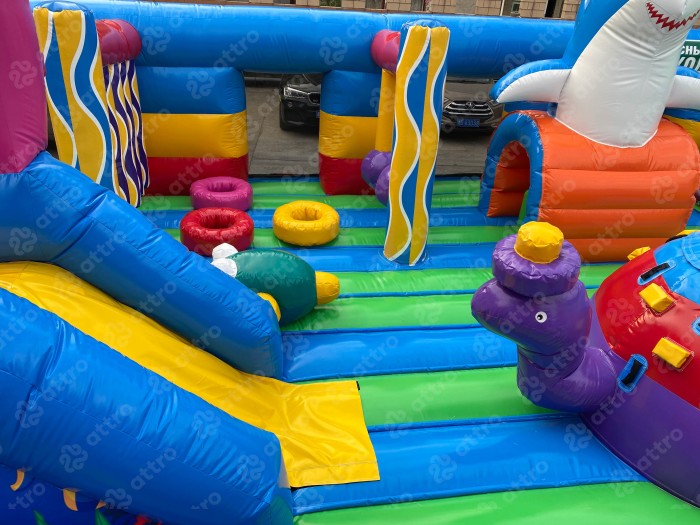 Надувной батут "Подводный мир" 19*9*8 м