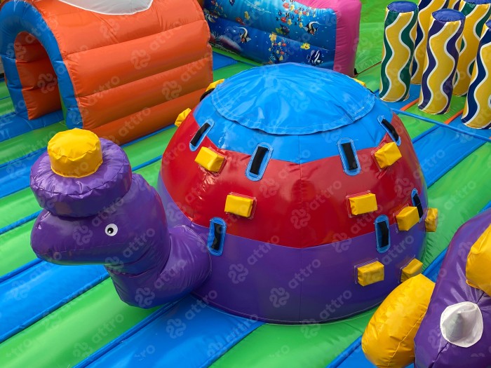 Надувной батут "Подводный мир" 19*9*8 м