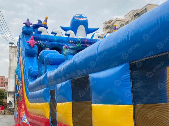 Надувной батут "Подводный мир" 19*9*8 м