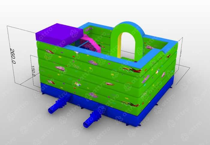 Надувной батут «Праздник», размер 4,5*3,5*2,9 м
