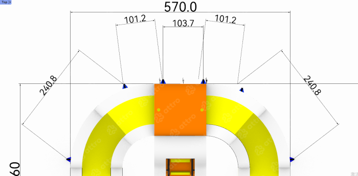 Надувной аквапарк "Осьминожка" 9*7,5*6 м