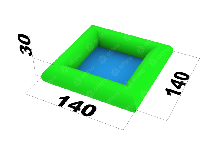 Надувной аквапарк "Бегемотик Мотя" 17,5*10*8,1 м