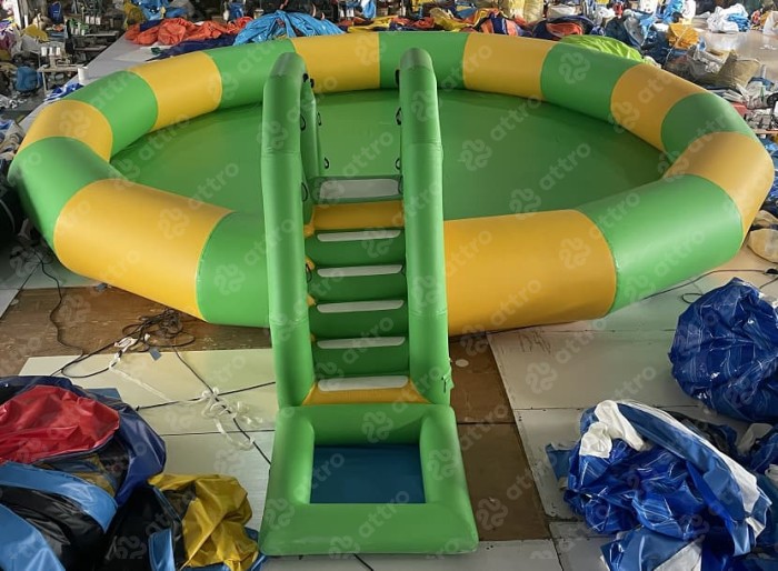 Надувной аквапарк "Бегемотик Мотя" 17,5*10*8,1 м