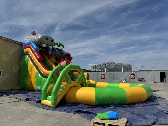 Надувной аквапарк "Бегемотик Мотя" 17,5*10*8,1 м