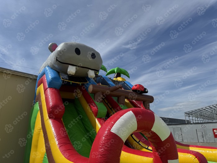 Надувной аквапарк "Бегемотик Мотя" 17,5*10*8,1 м