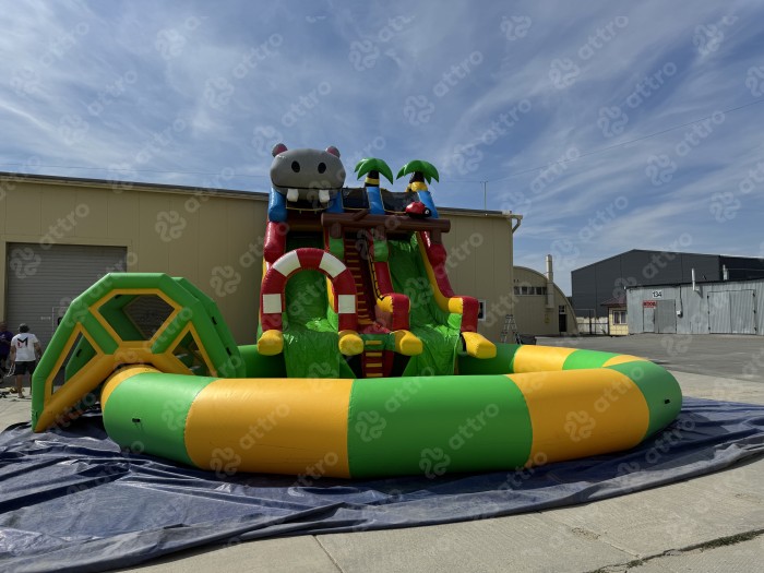 Надувной аквапарк "Бегемотик Мотя" 17,5*10*8,1 м