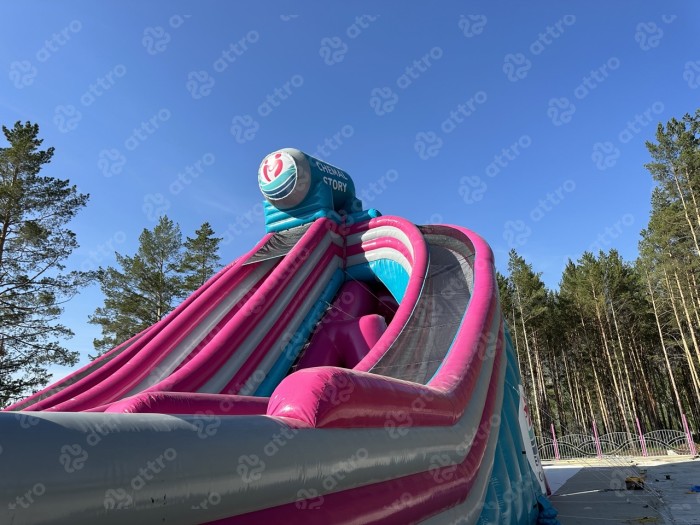 Водная надувная горка "Триппо" с одним бассейном 35*15*14 м 