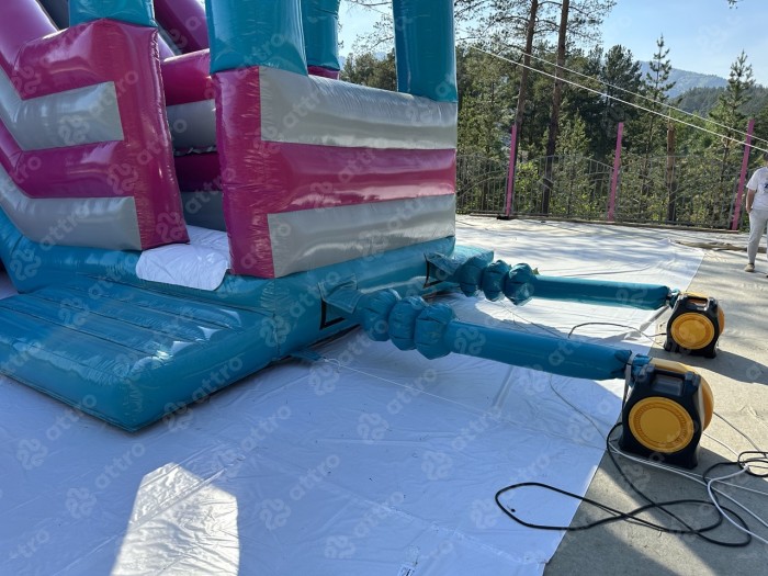 Водная надувная горка "Триппо" с одним бассейном 35*15*14 м 