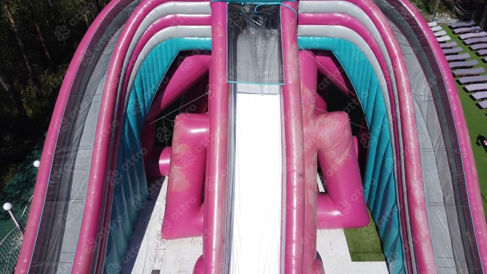 Водная надувная горка "Триппо" с одним бассейном 35*15*14 м 