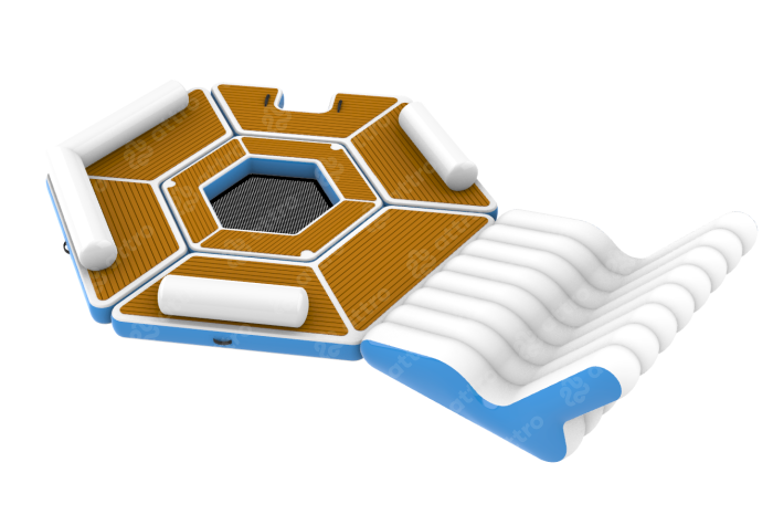 Надувная зона отдыха с шезлонгом 5,45*3,9*1 м  1