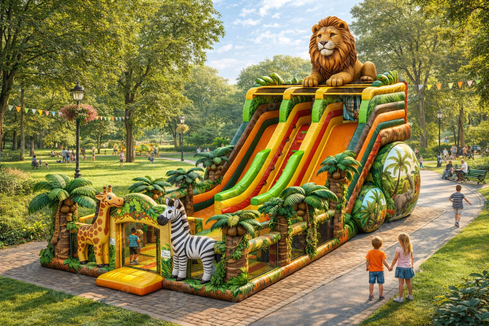 Проект надувного батута "Сердце джунглей"