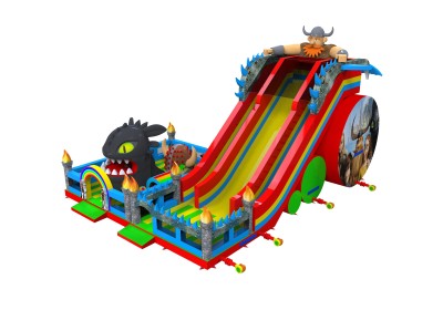 Надувной батут «Как приручить дракона» 18*13*11,5 м