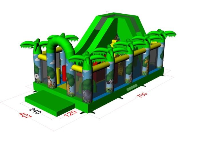 Надувная горка "Джуманджи" 7*4*3,5 м