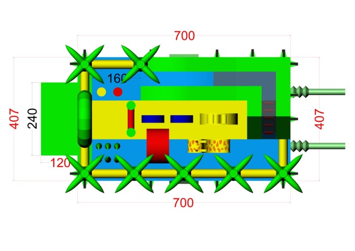 Надувная горка "Джуманджи" 7*4*3,5 м