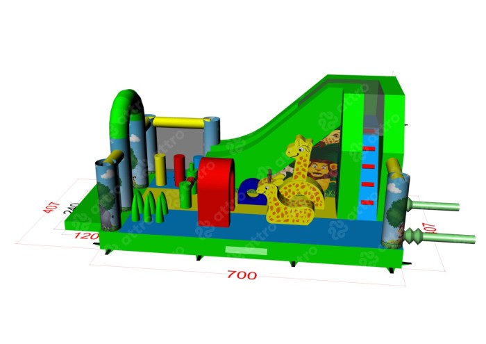 Надувная горка "Джуманджи" 7*4*3,5 м