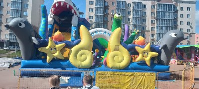 Надувная горка &quot;Морская сказка&quot; 10*10*8 м Б/У