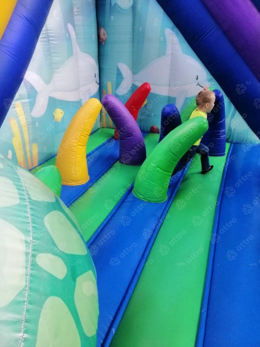 Надувная горка "Морская сказка" 10*10*8 м Б/У
