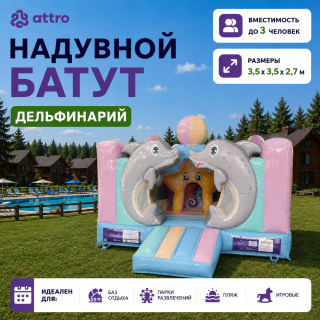 Надувной батут "Дельфинарий" 3,5*3,5*2,7 м 