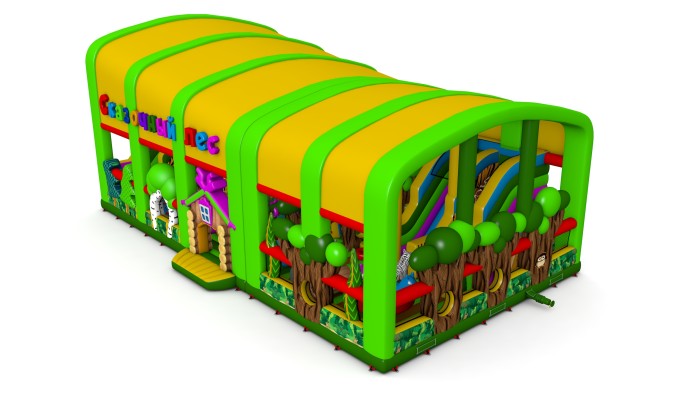 Надувной батут "Сказочный лес" 22*12*10 м