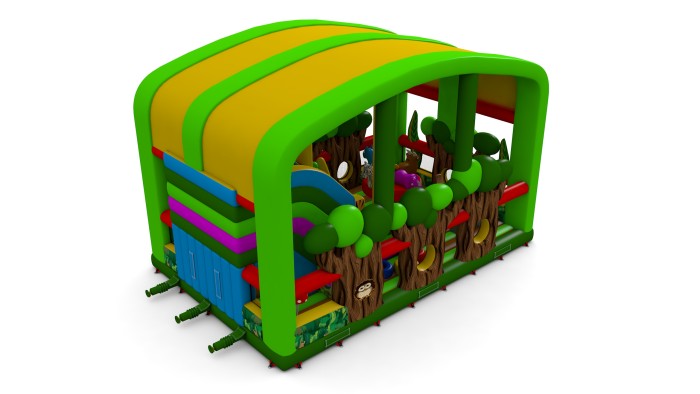 Надувной батут "Сказочный лес" 22*12*10 м