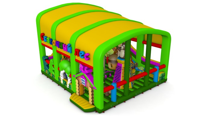 Надувной батут "Сказочный лес" 22*12*10 м