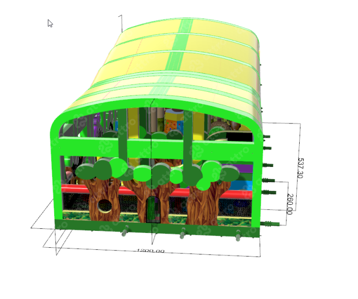 Надувной батут "Сказочный лес" 22*12*10 м