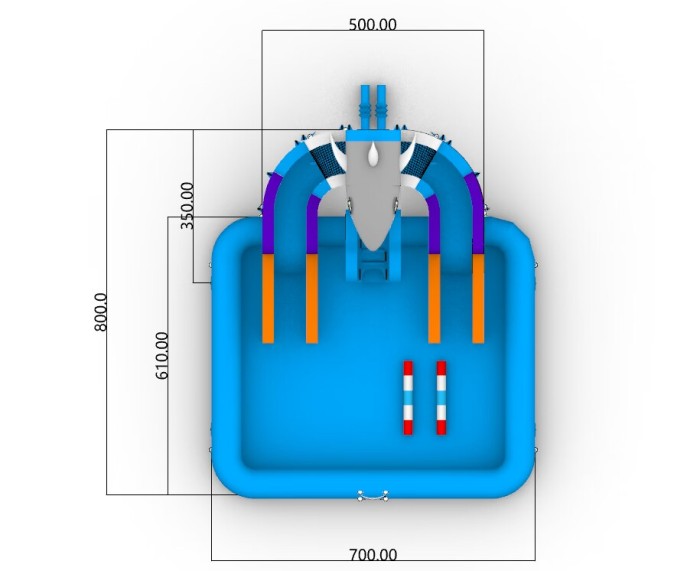 Надувной аквапарк "Акула" 8*7*4,3 м