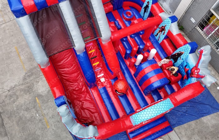 Надувной батут "Спайдермен в городе" 8*8*8 м