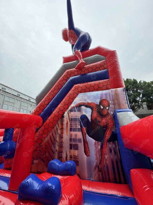 Надувной батут "Спайдермен в городе" 8*8*8 м