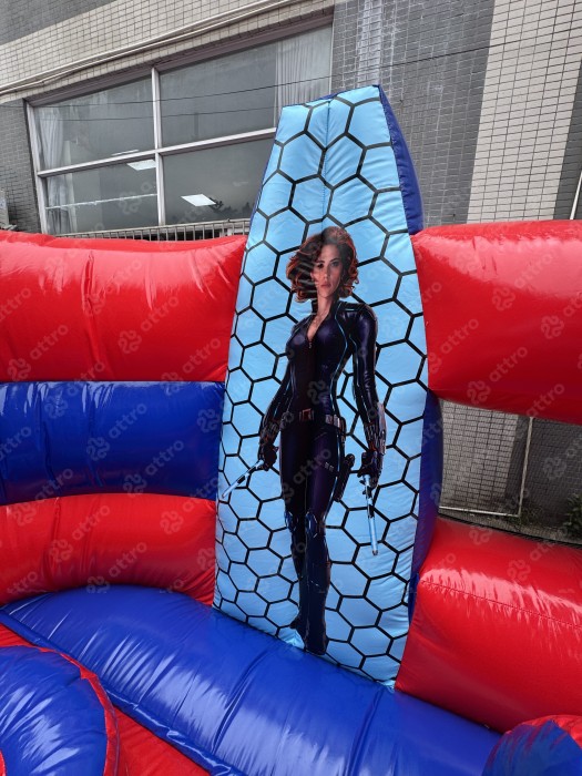 Надувной батут "Спайдермен в городе" 8*8*8 м