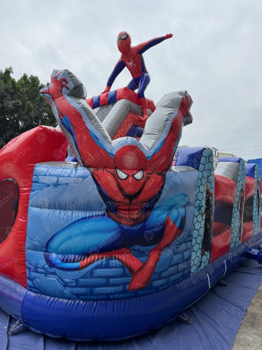 Надувной батут "Спайдермен в городе" 8*8*8 м