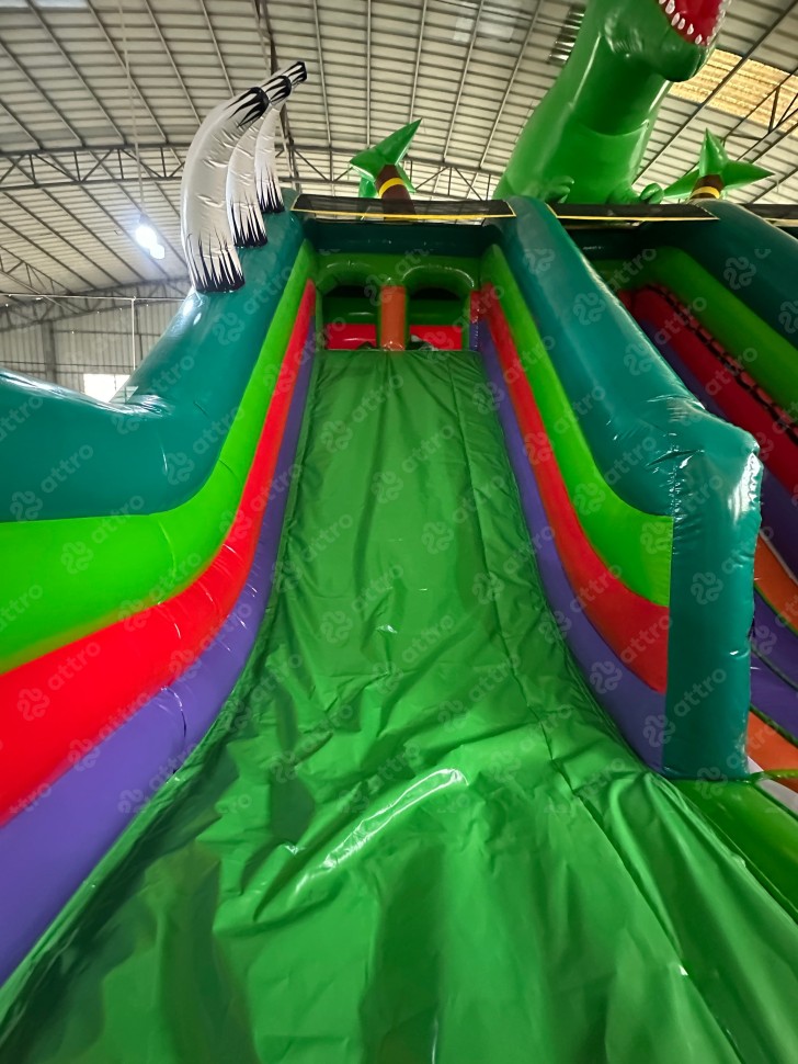 Надувной батут «Остров Динозавров» 19*9*8,2 м 