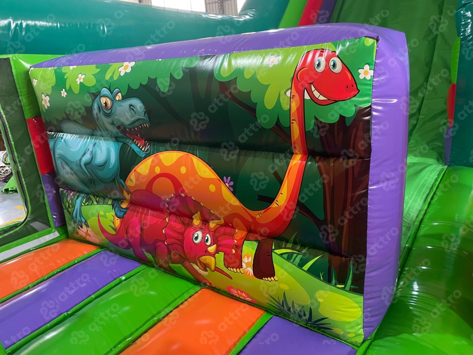 Надувной батут «Остров Динозавров» 19*9*8,2 м 