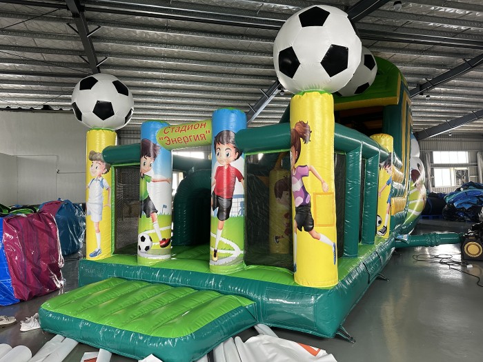 Надувная горка "Спортикус" 12*4,3*7 м (из одной части)